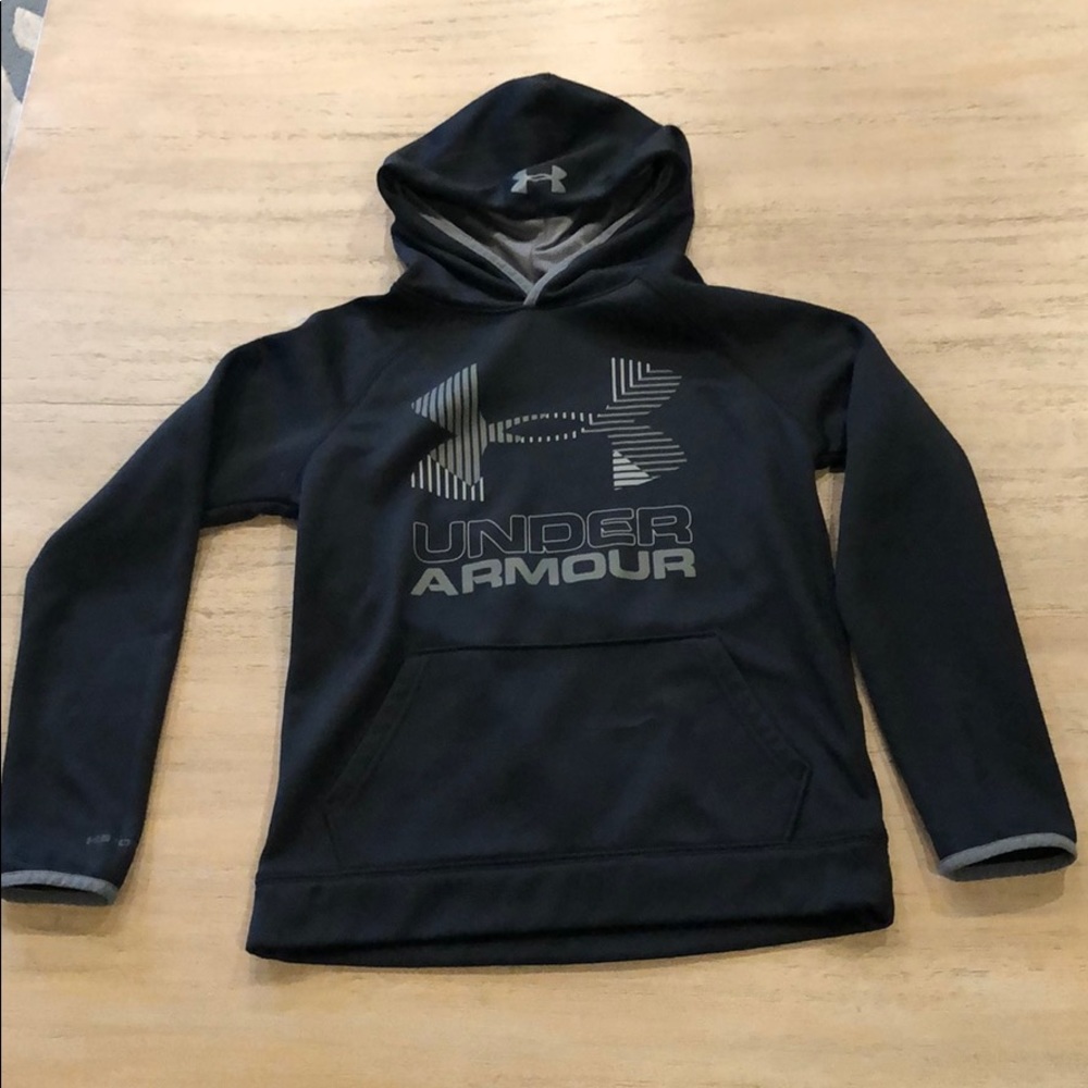 Boys black Under Armour coldgear hoodie medium